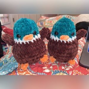 Crochet mallard ducks